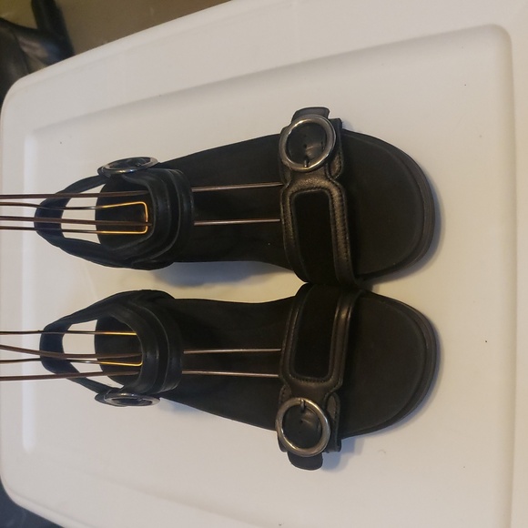 SAS Shoes - SH196 SAS Black Leather Sandals Size 9.5